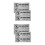 4Set No Soliciting Eleganti in PVC Nero Autoadesivi Resistenti 10