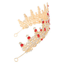 2Pz Tiara Barocca Rossa in Zinco E Per Nozze