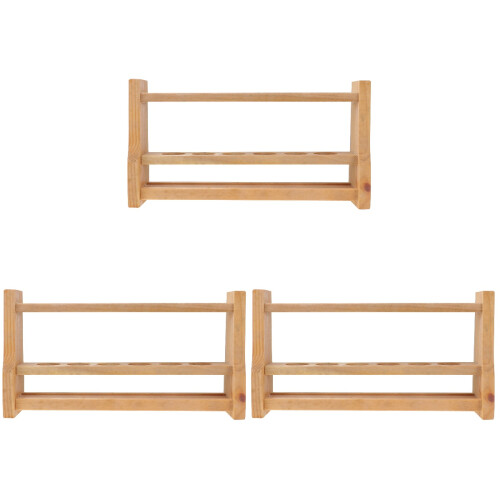 3Pz Porta Provetta Legno Resistenti Per Laboratorio 1