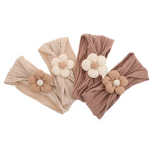 4Pz Bambina in Tessuto Fiore Morbido E