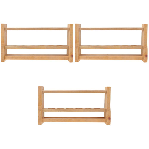 3Pz Porta Provetta Legno Resistenti Per Laboratorio 2