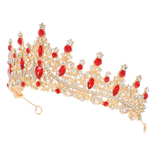 2Pz Tiara Barocca Rossa in Zinco E Per Nozze 1