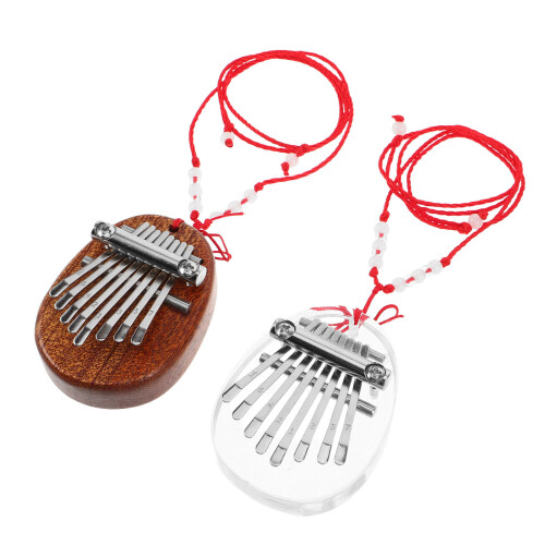 6Pz Mini Kalimba Ovale Pollice 8 Note Cristallo Facile Da 1