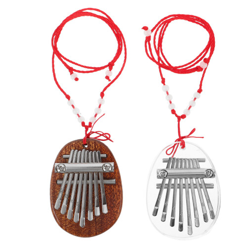 6Pz Mini Kalimba Ovale Pollice 8 Note Cristallo Facile Da 2