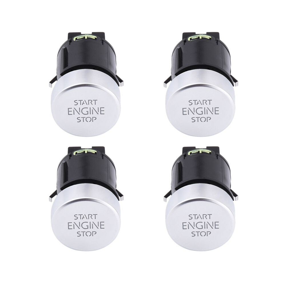 4X Car Engine Start Stop Button For 2008-2016 Sharan 2011-2016 7N 5N0959839 5N0 959 839 Black/Silver 4712962914801