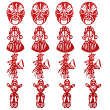 48Pz Carta Ritaglio Cinese Rosso Handmade DIY Decorazione Casa