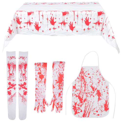 5Set Horror Halloween Grembiuli E Calze Insanguinate 2