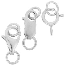 6Pz Moschettoni Argento Per Fai-Da-Te Collane E Bracciali Creativi