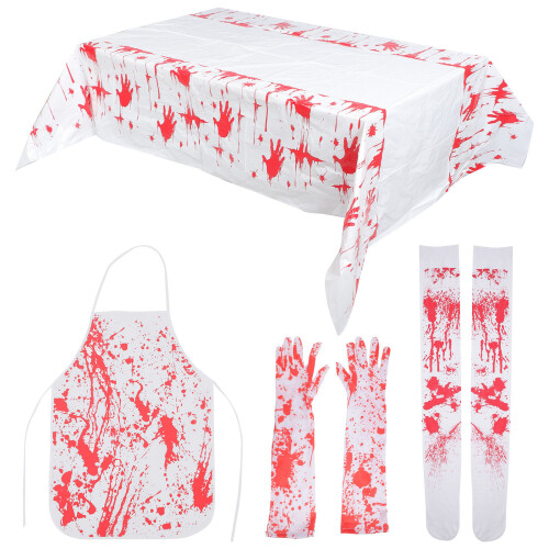 5Set Horror Halloween Grembiuli E Calze Insanguinate 1