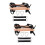 2Pz A Corda Nera Per Bambini in Legno Robusto Gioco Outdoor 7