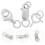 6Pz Moschettoni Argento Per Fai-Da-Te Collane E Bracciali Creativi 8