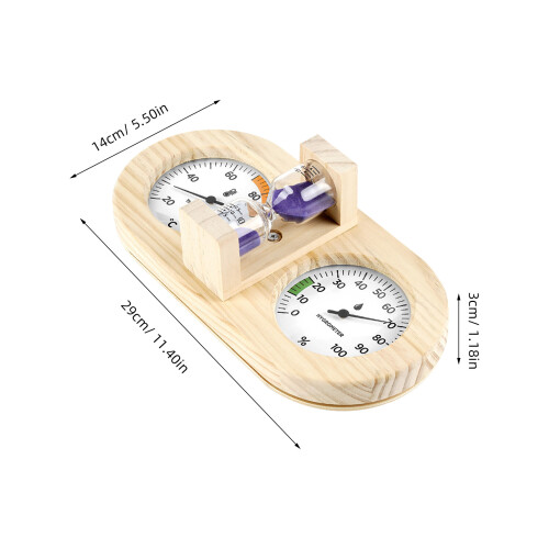 Paars Sauna Temperatuur- En Vochtigheidsmeter Met Timer 1