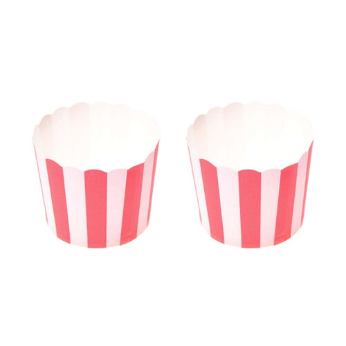 100X Cupcake Wrapper Paper Cake Case Baking Cups Liner Muffin Kitchen Baking Red Stripes