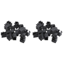 40St Rj45 8P8C Dator Internet NäTverk Pcb-Uttag Svart