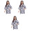 3St Overhemden Wit Kort , Zipper Sluiting En Ademend 3