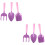 2Set Da Giardino Bambini Viola, E Pala Per 8