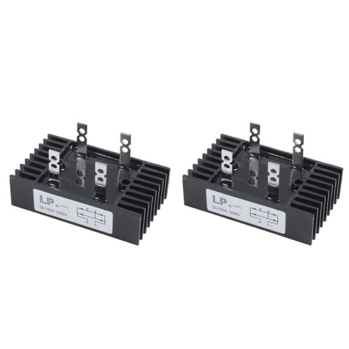 2X 100Amp 1200Volts 4 Broches 1 Phase Diode Pont Redresseur Ql100 Type