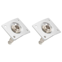 2X Chrom Platte Platz E-Ausgangsbuchse Fuer E-Gitarre