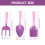 2Set Da Giardino Bambini Viola, E Pala Per 10