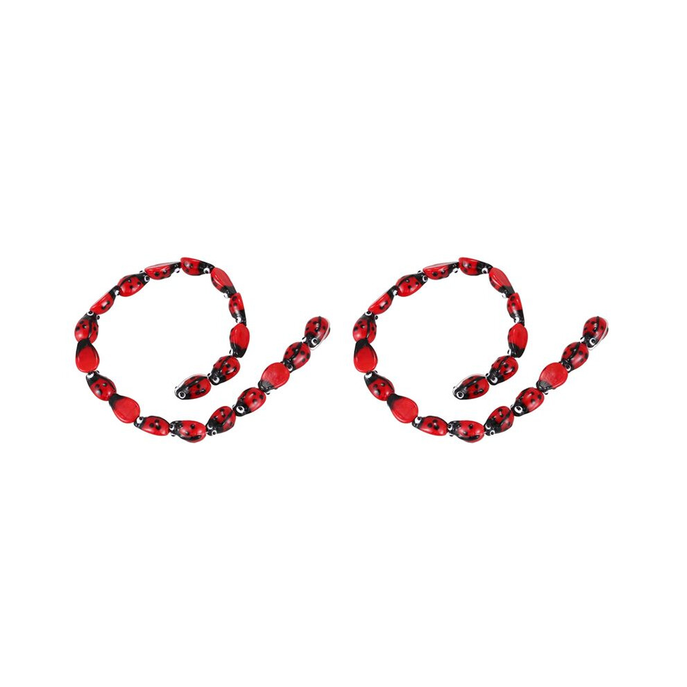 40Pcs Ladybug Lampwork Glass Spacer Beads 15X10mm Red 4712986772753
