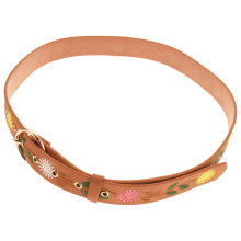 Damski Retro PU Skóra Haftowana Kwiaty Boho Do Sukienek