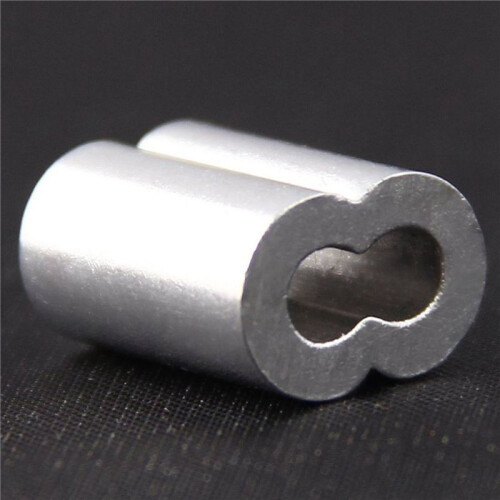 200Pcs Aluminum Crimping Loop Sleeve for 3mm Diameter Wire Rope and Cable 2