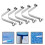 10Pcs Silver Stainless Steel Pool Brush Clips Double Pin Spring Clasps 11