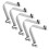 10Pcs Silver Stainless Steel Pool Brush Clips Double Pin Spring Clasps 3