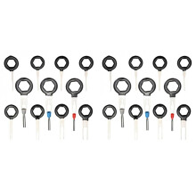 22x Juego de Herramientas de Desmontaje Aguja Trasera Pin de Crimpado Conector de Seleccion de Extraccion de Terminal de Arnes de Cable de Placa de