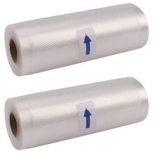 2X Textured Sealer Sous Vide Saver Roll Vacuum Bags Kitchen Storage Food - 15X500cm