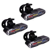 3X USB Rechargeable Front Rear Bicycle Light Lithium Battery LED Bike Taillight Cycling Helmet Light