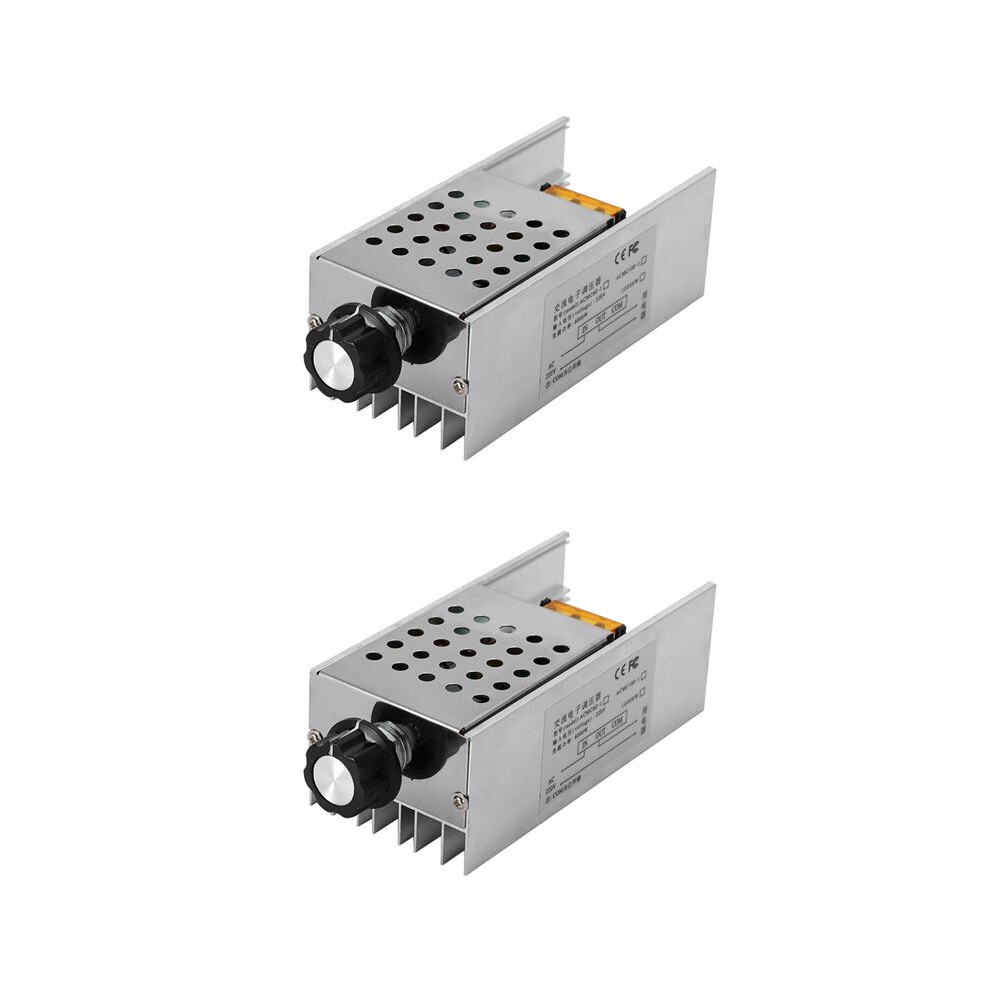 2X Ac 220V 6000W Scr Voltage Regulator Controller Electronic Dimmer Thermostat Speed Regulation Mold With Case 6032290273509