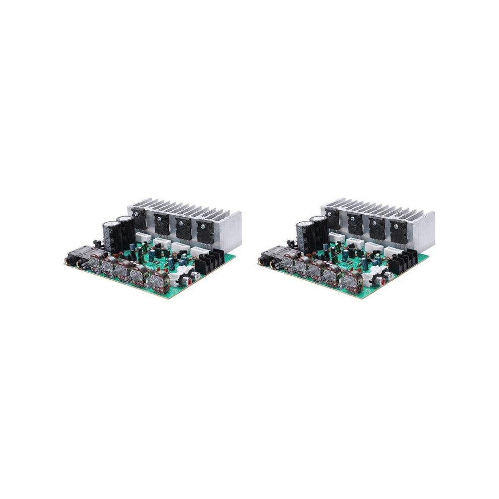 2X Audio Amplifier Board Hifi Digital Reverb Power Amplifier 250W X 2 2.0 Audio Preamp Rear Amplification Green 4713633469729