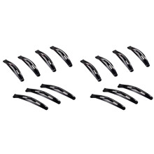 40 x Large Black Metal Snap Hair Clip Barrettes 78mm DIY