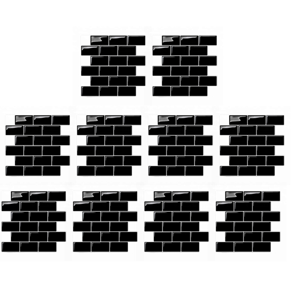 10X 3D Wall Stickers Brick Wallpaper Tile For Kitchen Bathroom Backsplash Aunty-Tile Home Decoration 30X30cm 4712623399343