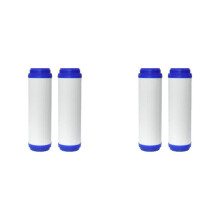 4x Filtro del Purificador de Agua de 10 Pulgadas Filtro del Purificador de Agua de Carbono Comprimido UDF de Boca Plana, Accesorios de Malla