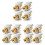 Banaan Jack Binding Post  Jack Insert met Zwarte &  Ringen, Schroef Type Audio Speaker , 6 Paar/12 Pack 1