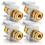 Banaan Jack Binding Post  Jack Insert met Zwarte &  Ringen, Schroef Type Audio Speaker , 6 Paar/12 Pack 7