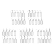 50Pcs 30Ml Plastic Squeezable Tip Applicator Bottle Refillable Dropper Bottles with Needle Tip Caps for Glue DIY