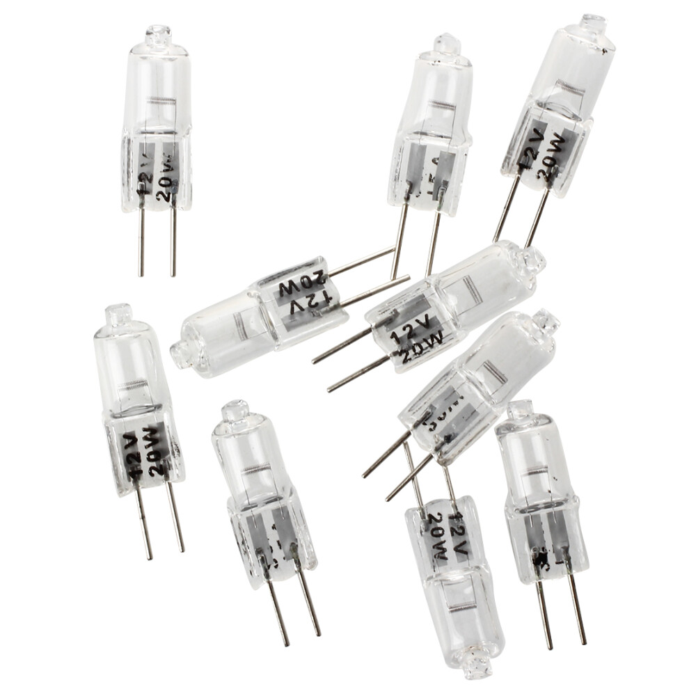 10 X Jc G4 12V 20W Clear Halogen Capsule Lamp Bulbs Light