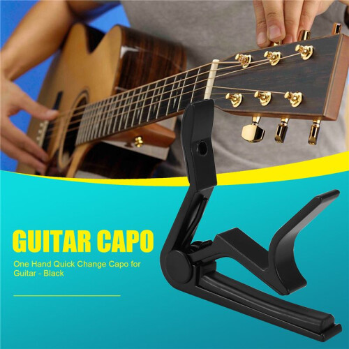 Capotasto chitarra mono maniglia nero 1
