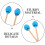 1Par Mallets De Percussão Para Xilofone Com De E Cor Azul 8