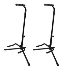 2X Supporto per Chitarra da Pavimento nel Metallo con Supporto per Treppiede per Chitarra Elettrica Acustica, Accessori per Chitarra
