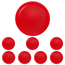 Red Air Hockey Set (8 pcs. 63 mm Air Hockey Puck)