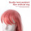 80Cm Lange Gerade Cosplay PerüCke Multicolor WäRme Voll Elastische PerüCken (Rosa) 4