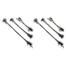 Fishing 120Pcs Stainless Steel Wire Leader 15/23/30cm Black