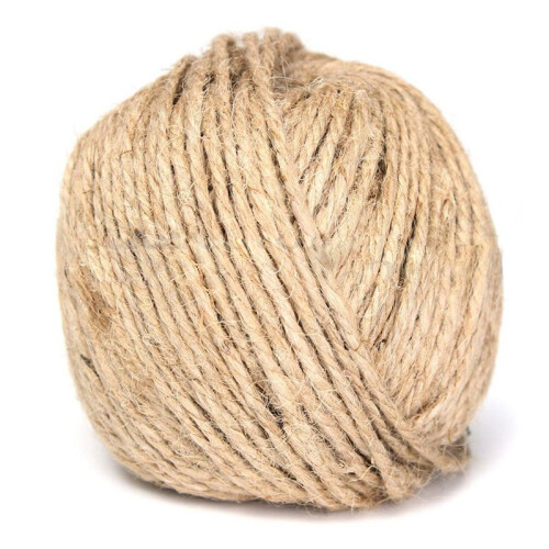4 Pcs 3MM Thick Brown Rustic Jute Twine Hessian String Cord Rope for Hand  50M 2