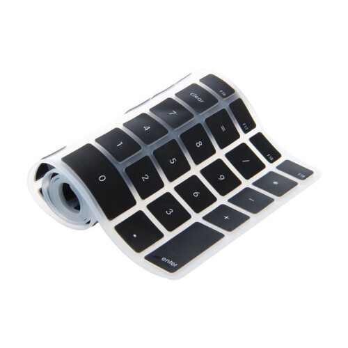 3X Silicone Thin Keyboard Skin Cover Protector with Numeric Keypad for   Black 2
