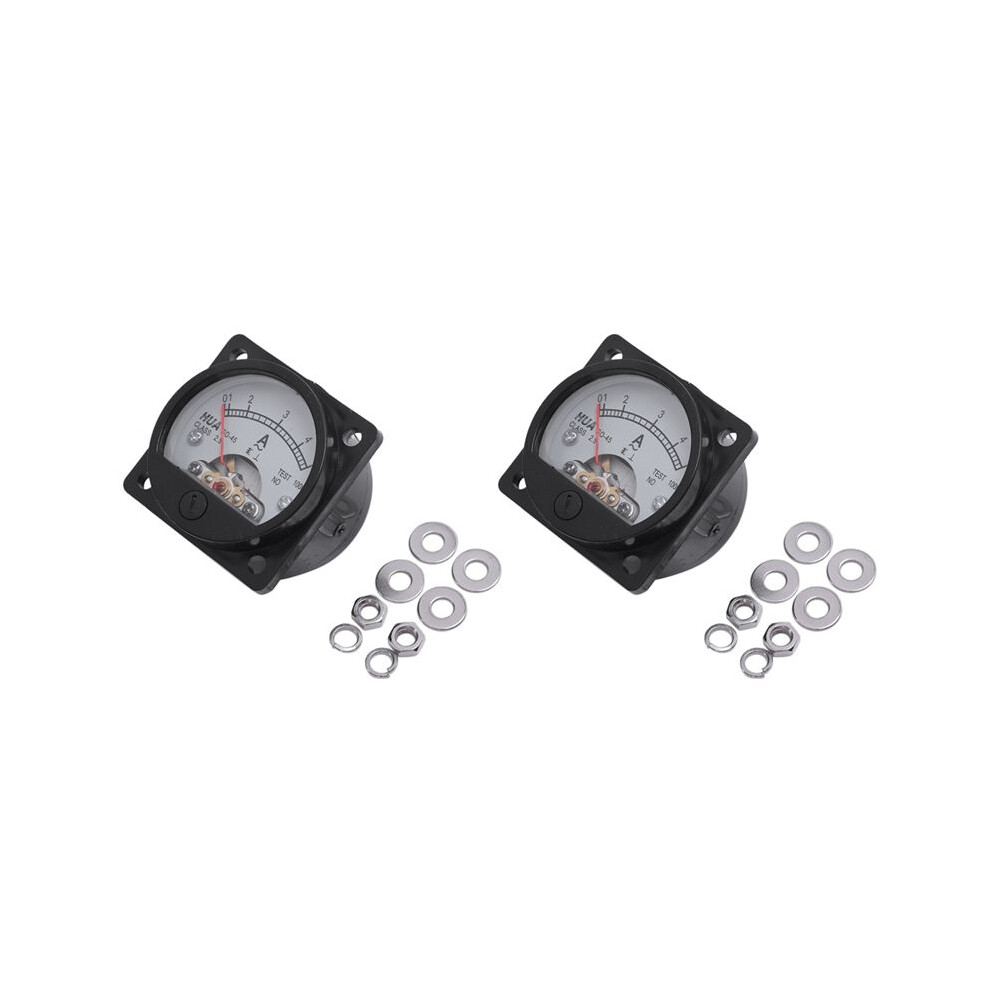 2X Class 2.5 Accuracy Ac 0-5A Analog Panel Round Meter Ammeter Meter Black 4713068824728