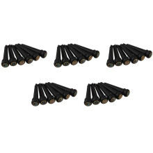 30 Pezzi Nero Ebano Shell Guitar Bridge Bone Pins Set con Abalone Dot Verde per Accessori Chitarra Acustica
